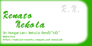 renato nekola business card